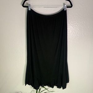 Crossing Point Black Lace Maxi Skirt